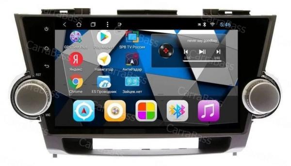 Магнитола Toyota Highlander 2008-2013 Android 9.0 2/16 IPS модель CB3011T3 K